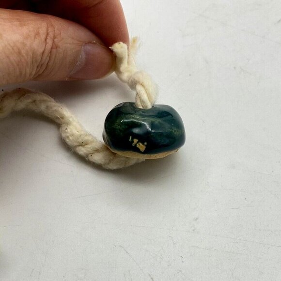 Vintage R & L Pottery Oil Lamp Green Signed Handle Wick Seagrove NC ‘95 Rustic - Picture 14 of 16